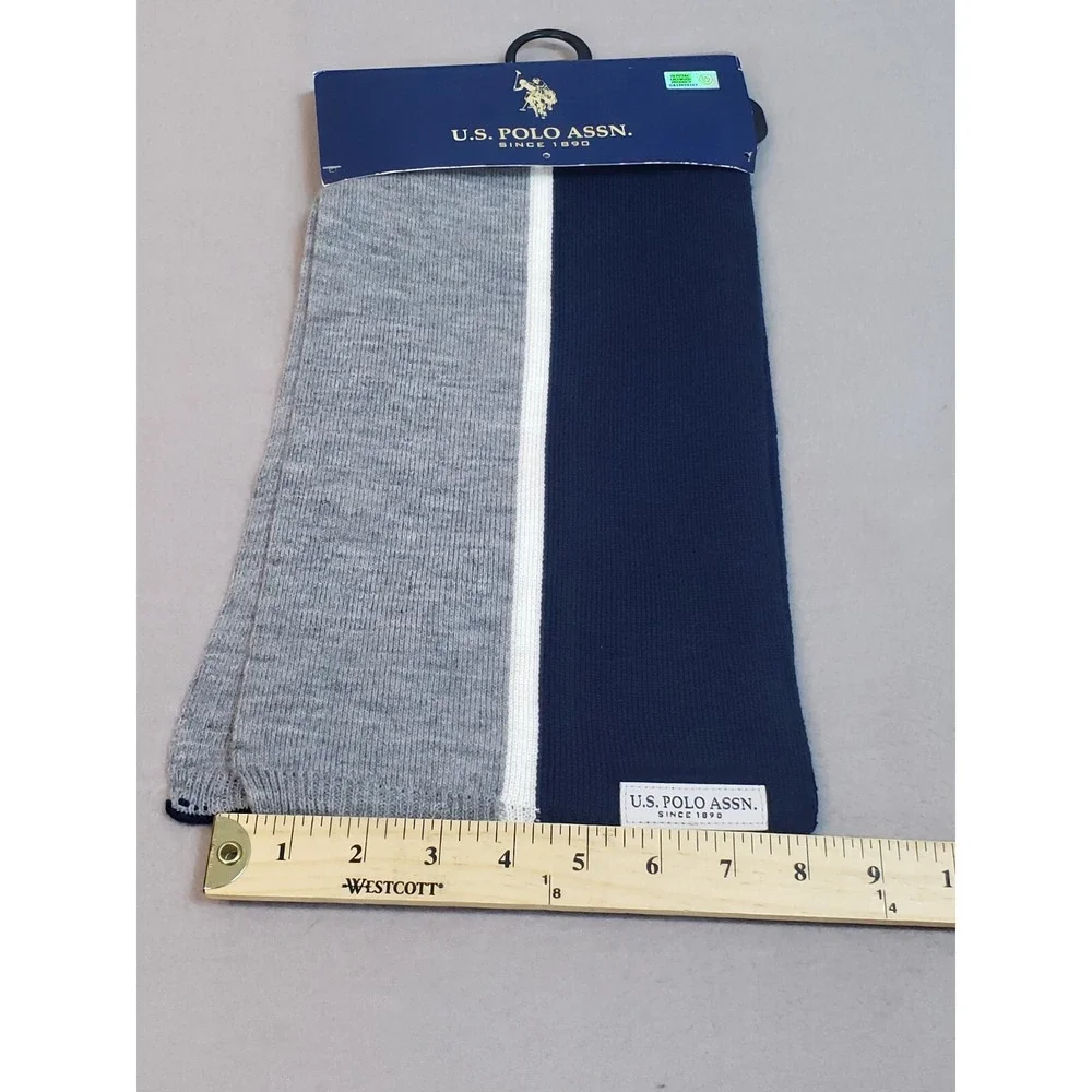 US Polo Winter Scarf Blue Gray 52